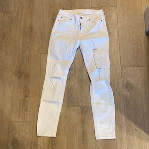 7 For All Mankind Ankle Skinny, White Size 27